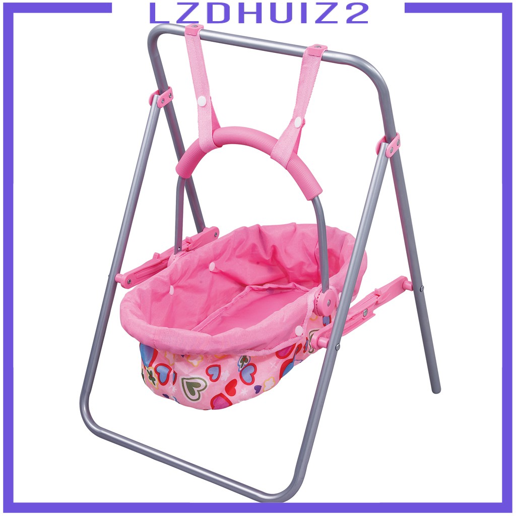 Les Fleurs High Quality Portable Baby Cradle Swing Seat Simulation Furniture Toy For Reborn Shopee Indonesia