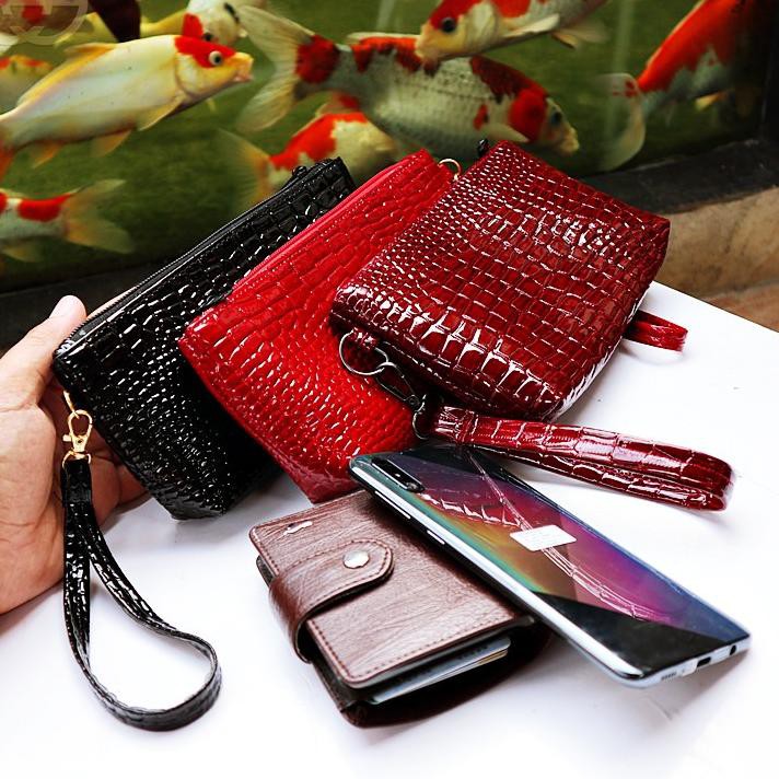 VD8 Fashion Dompet Croco x0000 Wallet Wanita Pouch HP Uang Multifungsi➸☿ (Dijual Murah)