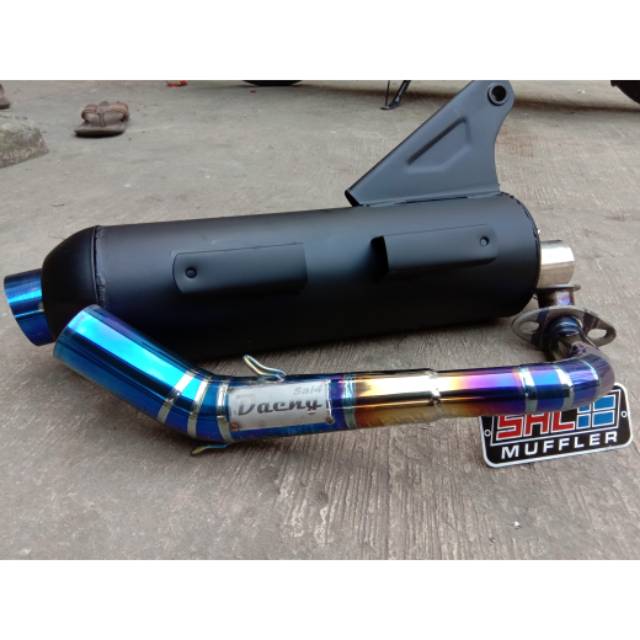 Tsukigi matic beat scoopy varled pipa blue logo daeng