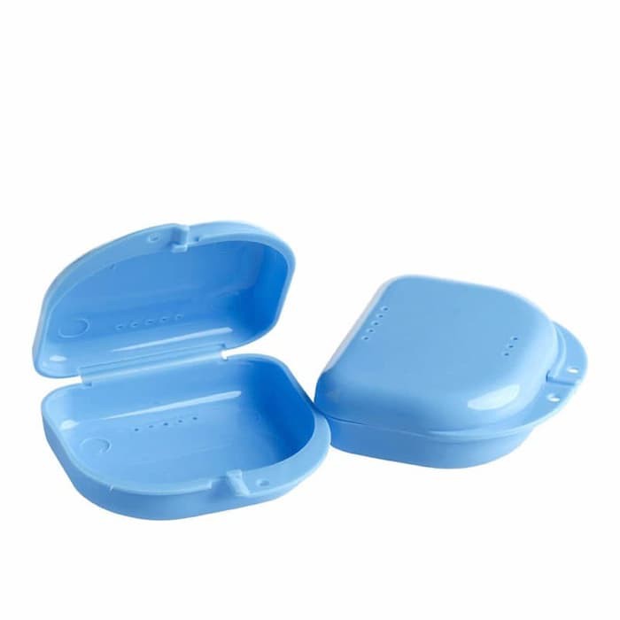 Kotak Retainer Gigi Palsu Mouthguard Denture Container Case Box