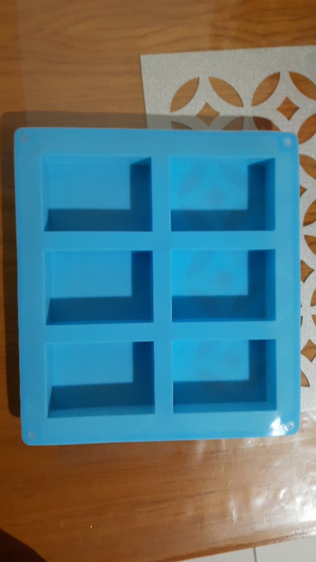 Max Cetakan Sabun Kue Handmade Diy Bentuk Persegi Panjang Bahan Silikon Dengan 6 Rongga