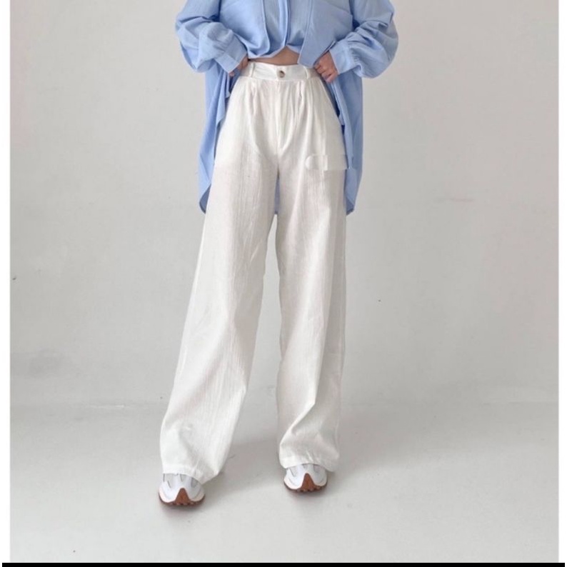 Trousers Kulot Loose - Celana Anti Kusut - Celana Kulot Wanita