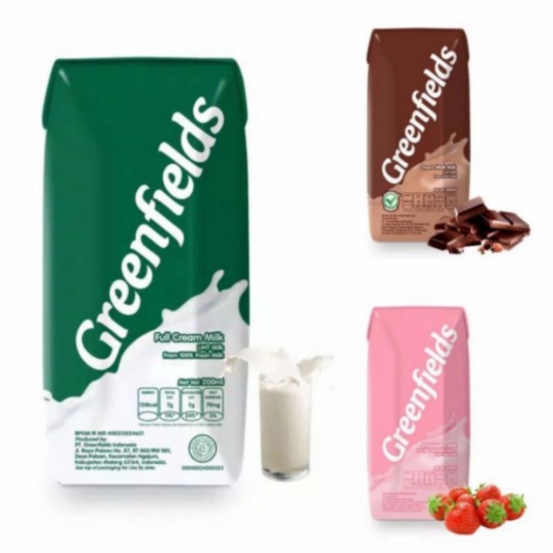 

GreenFields Fresh Milk 200 ML 1 Karton Isi 24 Pcs