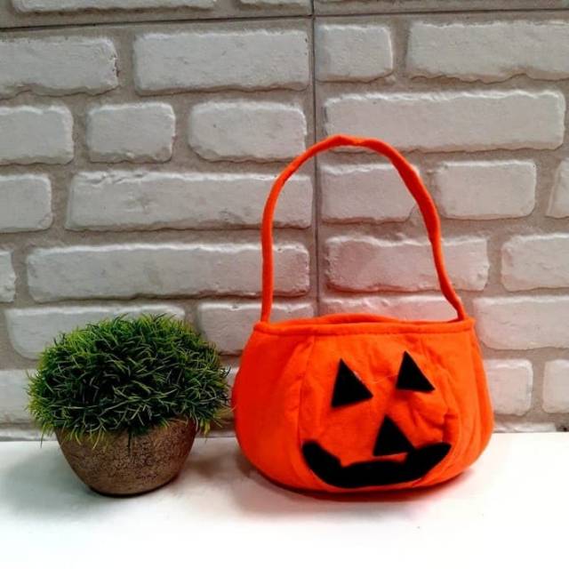 Tas Permen Halloween Labu Pumpkin Bag Tas Permen Trick or Treat Murah