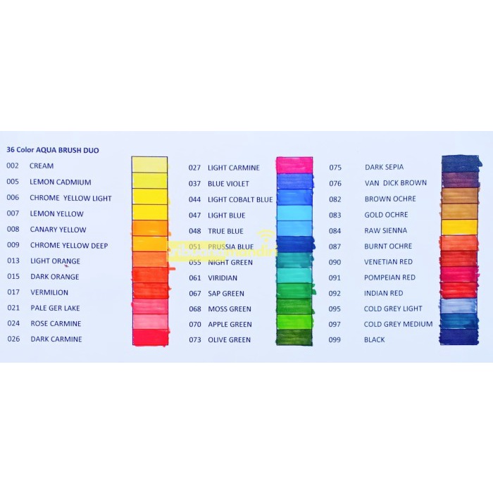 

kaligrafi-perlengkapan- lyra aqua brush duo - brush pen set 12 color -perlengkapan-kaligrafi.