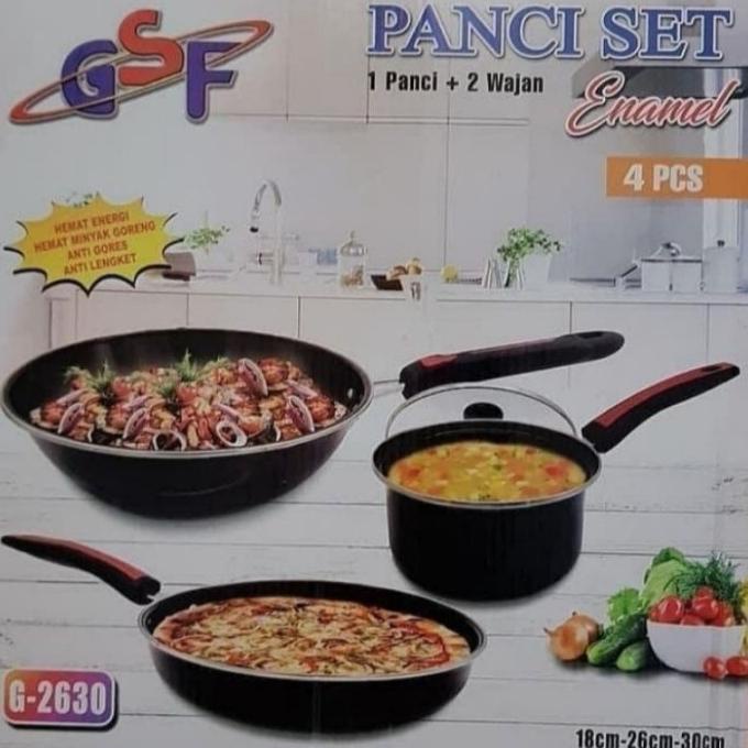 Panci Gsf Satu Set Isi 4 Pcs G-2630 Grosir Literazhii