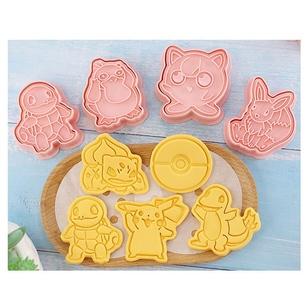 R-FLOWER 8pcs Cetakan Kue Kering Pikachu Plastik Dekorasi Anime