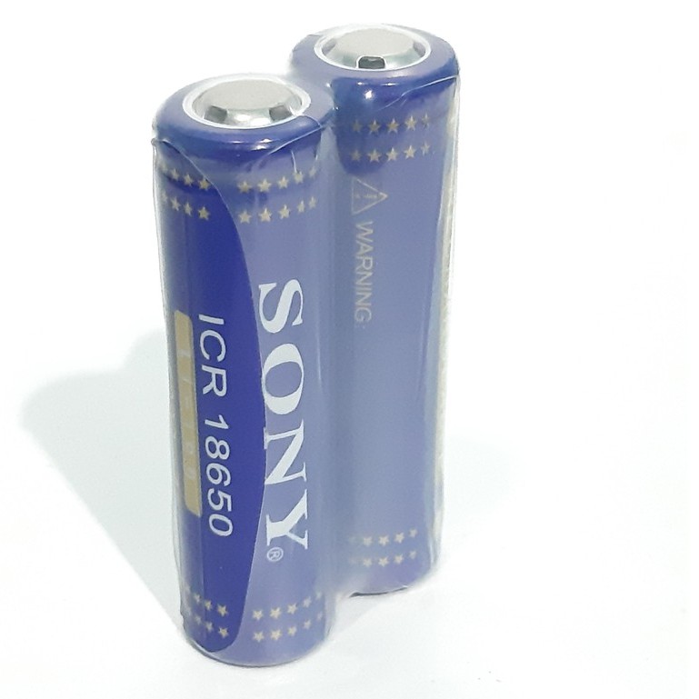 Batterai Charger 18650 Li-ion 3.7volt - 5000mAh Warna Biru Plus Ceper Isi 2pcs