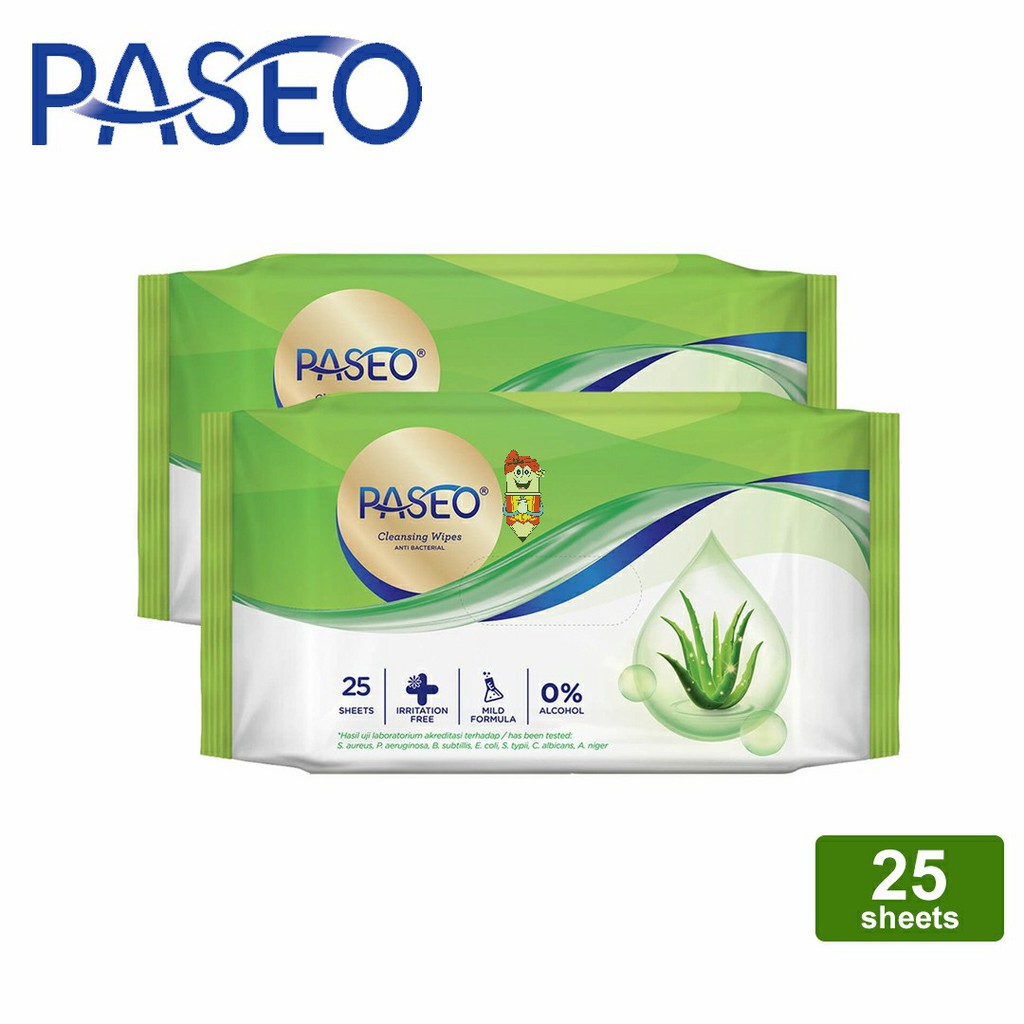 Tissue basah Paseo baby 25 sheet Anti Bacterial