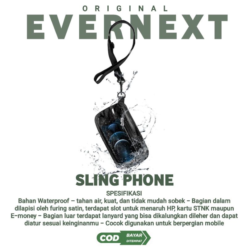 Tas Pria / fashion Pria / Tas selempang Pria / tas hp anti air / tas hp waterproof / tas kecil hitam