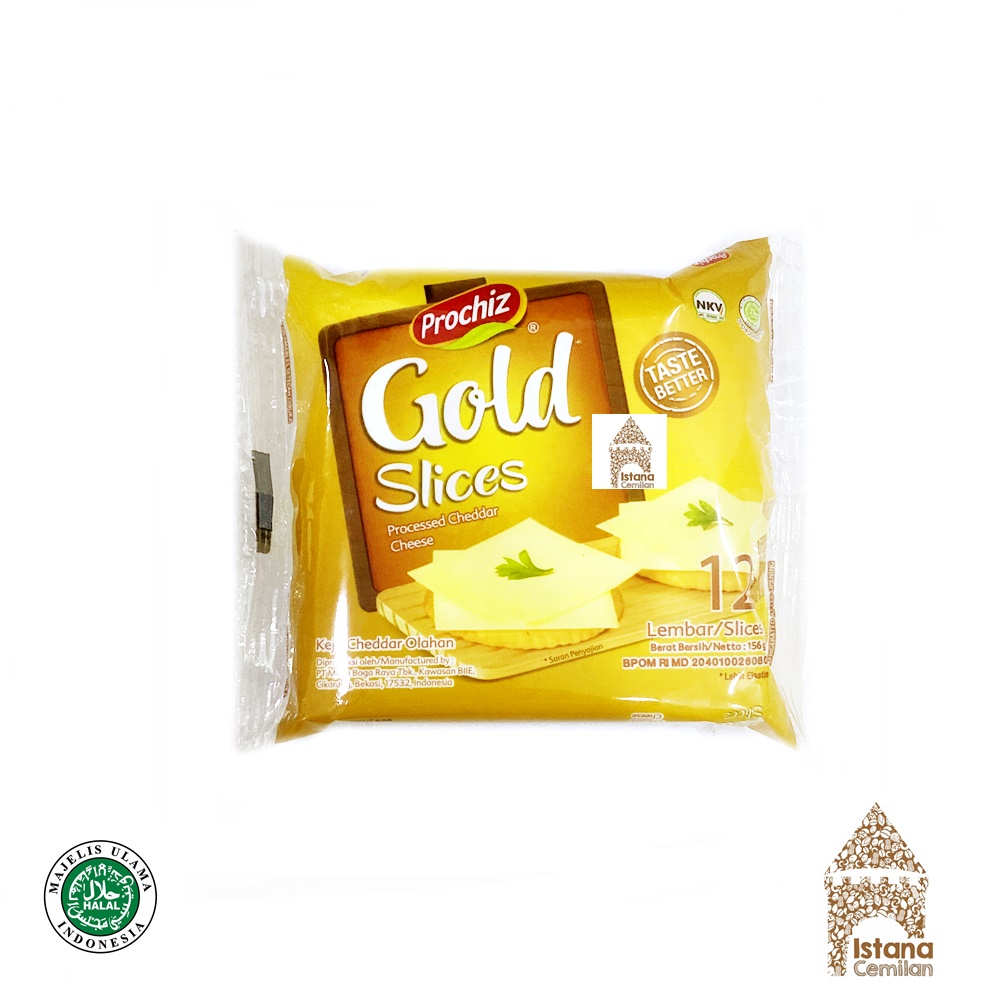 Prochiz Gold Slices Keju Cheddar (isi 12 slice)