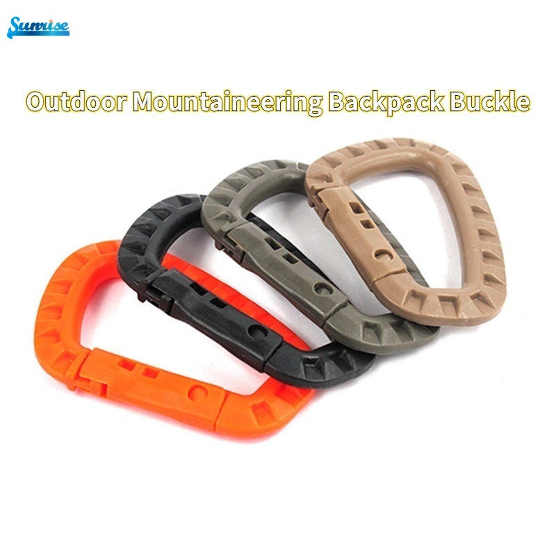 Carabiner D-Ring Taktis Ringan Untuk Gantungan Kunci / Tas Backpack / Climbing