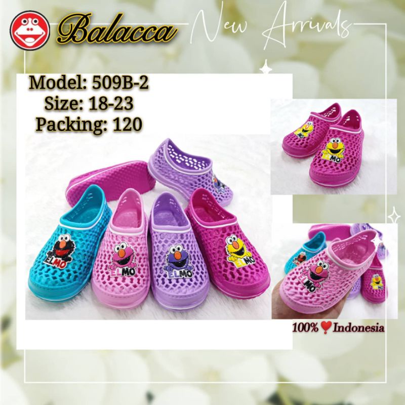 *NEW*  Sepatu Karet Anak Bayi Batita Perempuan BALACCA BC 509 Elmo size 18-23