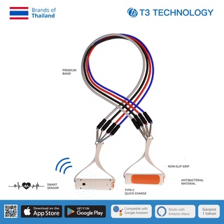 T3 Smart Multi Resistance Band Smart Band Tali Stretching Yoga Fitness Bluetooth