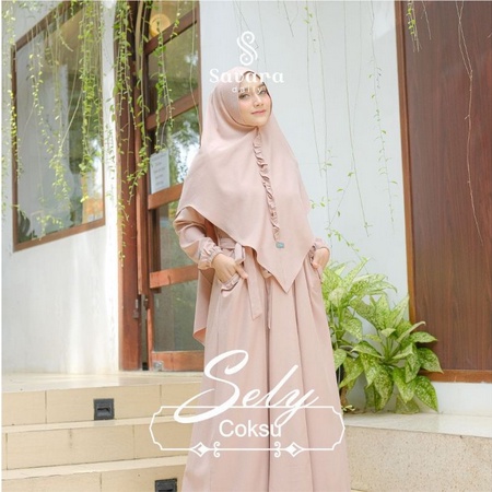 Gamis set Khimar Syar'i Terbaru Sely By Savara