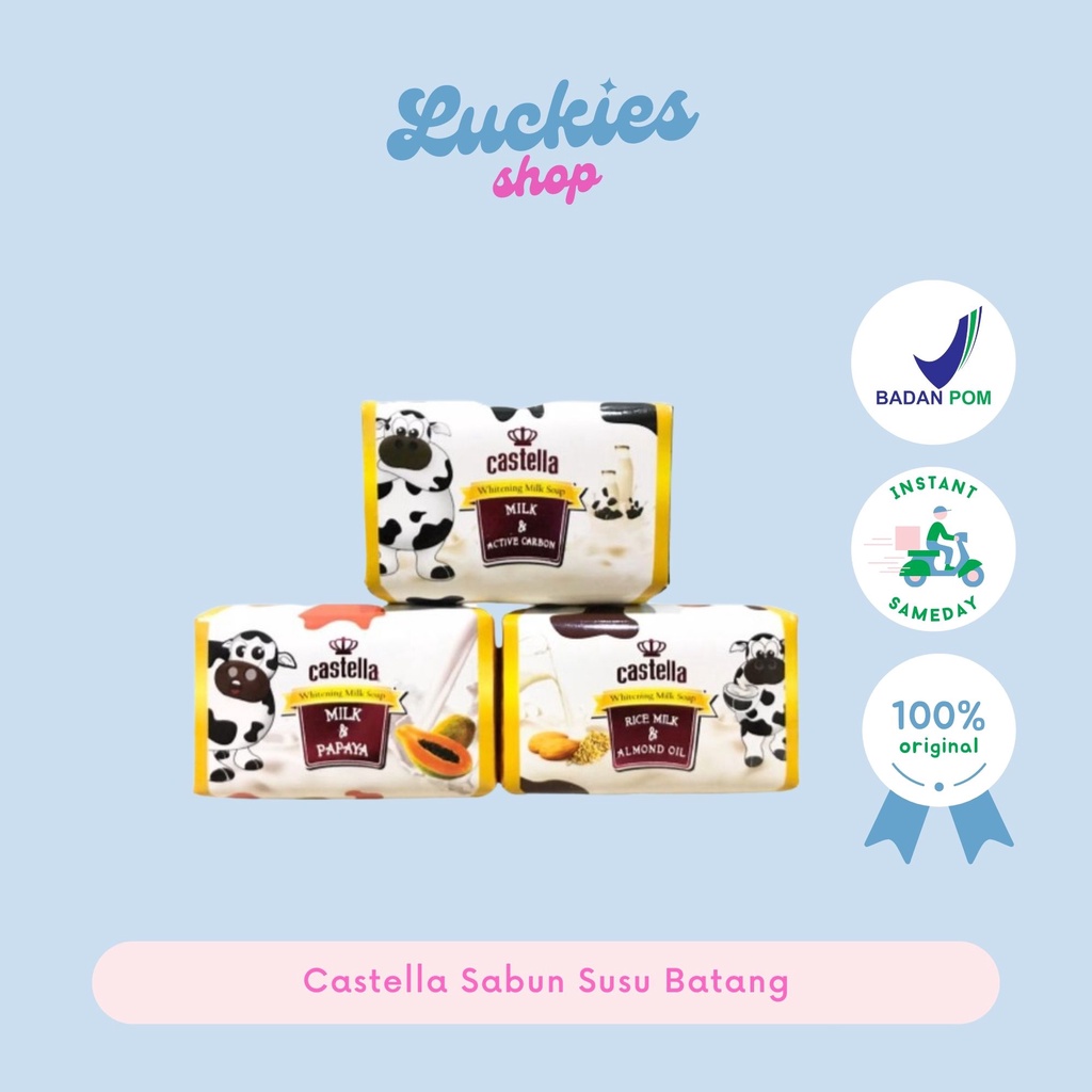 Sabun Castella Sabun Susu Sabun Batang Whitening Milk Soap Sabun Anak Ori BPOM