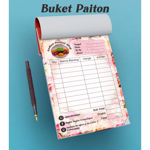 

Nota Toko dan Olshop Custom Free Design