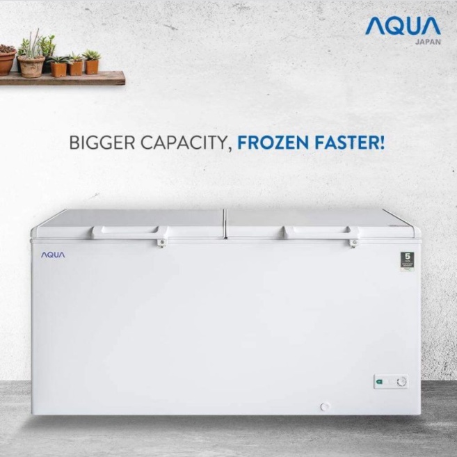 Box Chest Freezer 550 Liter Ukuran Besar 500 Liter Besar Aqua AQF-550R AQF550R Original