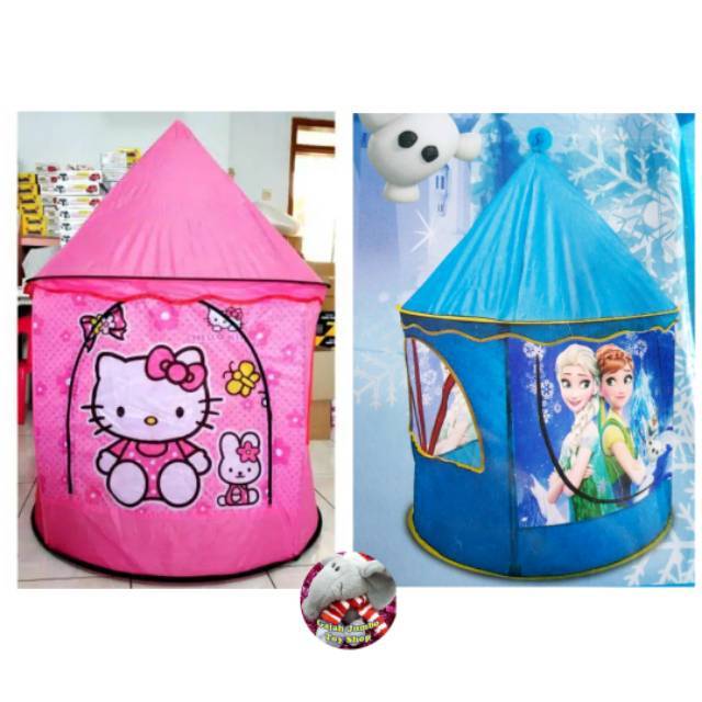 Tenda Anak Model Kerucut Rumah Istana Castle Pop Up Tanpa Tiang Bisa Dilipat Lipat Masuk Tas Portabl