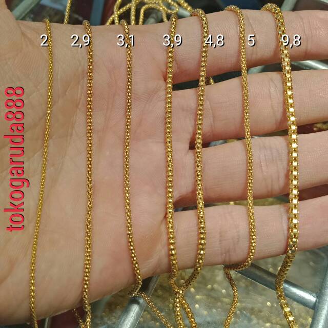 Rantai kalung anak dan dewasa emas asli kadar 700 22 70% fancy 2 3 4 5 10 g gr gram cantik murah kilat UBS