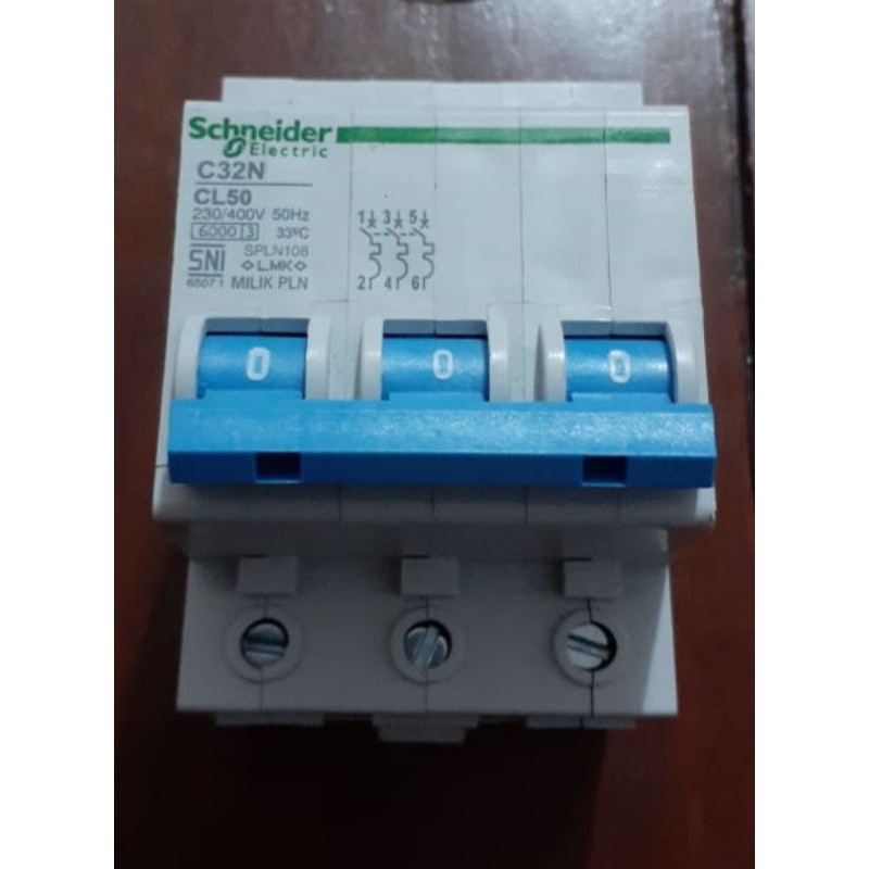 READY MCB 3PHASE 50A ORIGINAL PLN