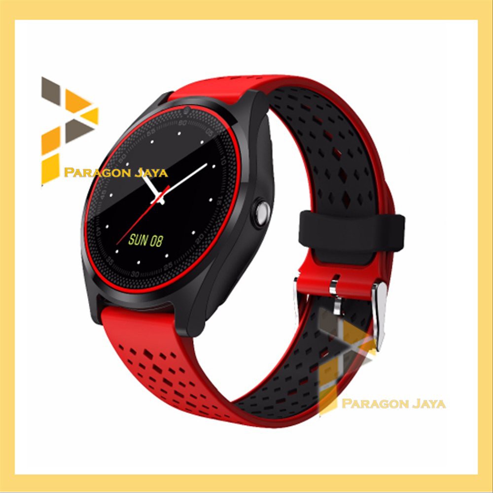 Smart Watch V9 - Smartwatch V9 Jam Pintar Sport Watch Merah Diskon
