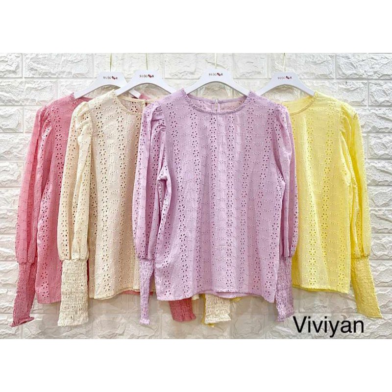 Xoxo - Sugar Atasan Brokat katun import