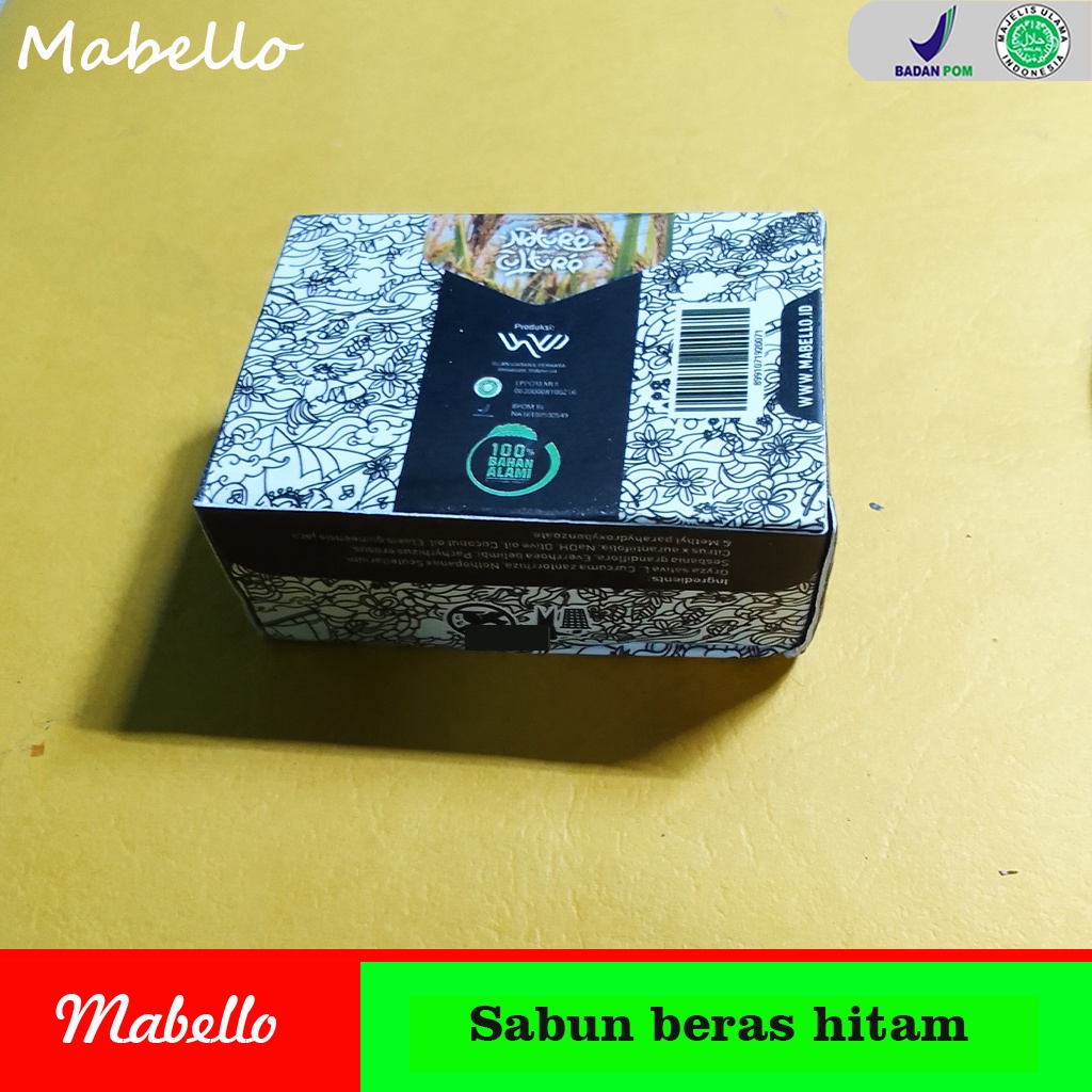 Mabello paket sabun beras hitam dan masker lulur wajah bedda lotong facial scrub paket skincare glowing mabelo beda lotong