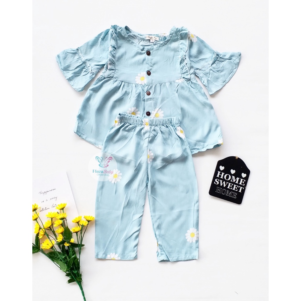 Plazababyku RZ JASMEEN ONE SET setelan bayi motif bunga yang lucu