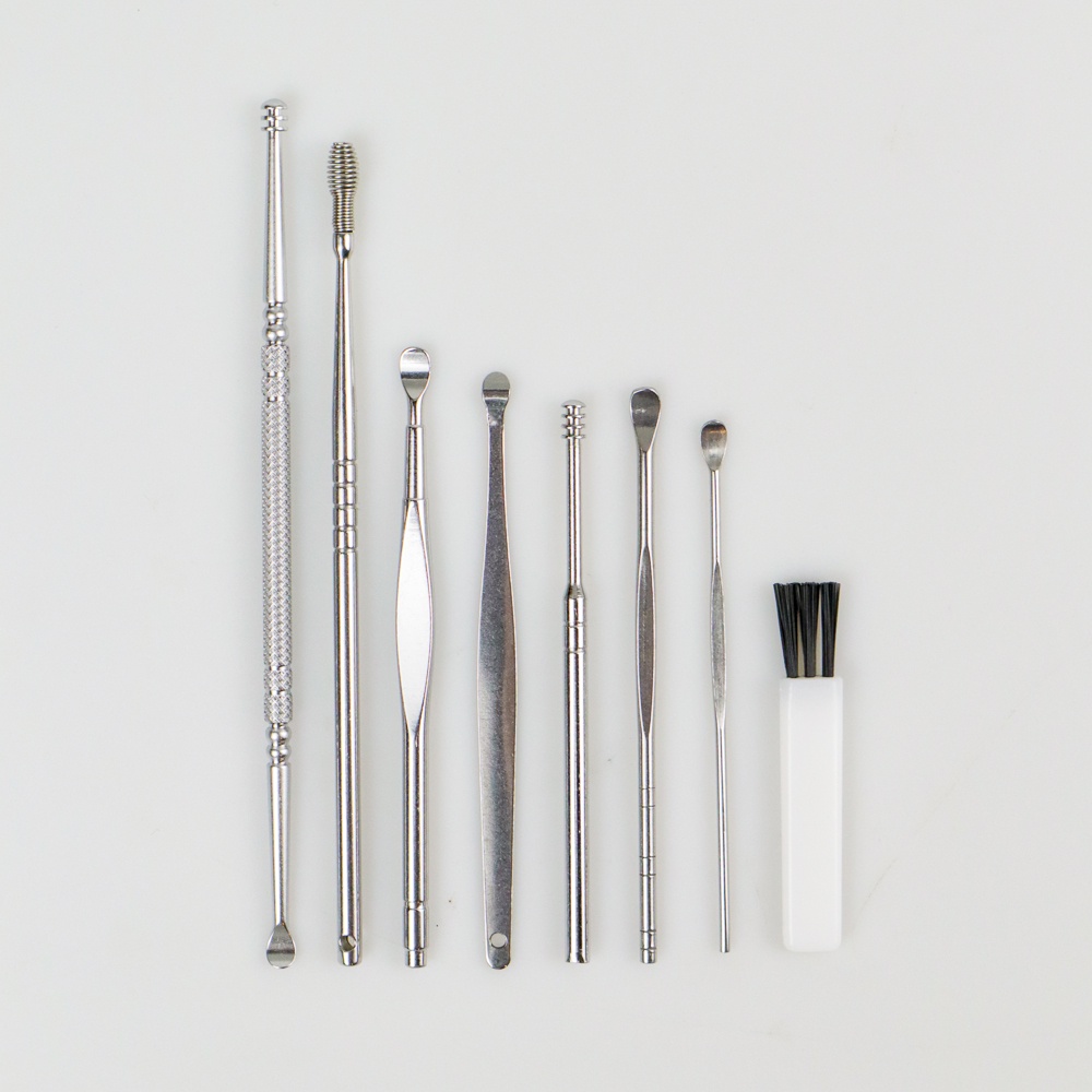 Biutte.co Pembersih Telinga Korek Kuping Ear Wax Picker 7 PCS - JC7 - Silver