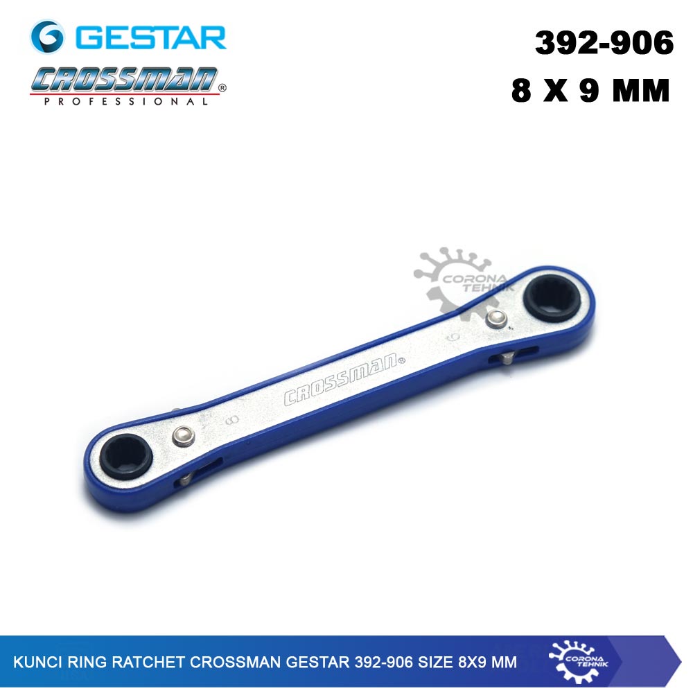 Crossman Gestar  - Kunci Ring Ratchet - 392-906 Size 8x9 mm