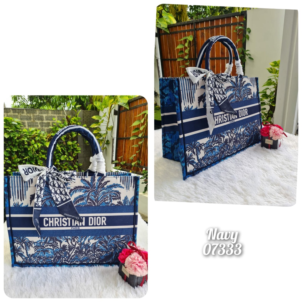 Tote Bag OBLIQUE  FULL EMBOSS Import Premium Kode  07333