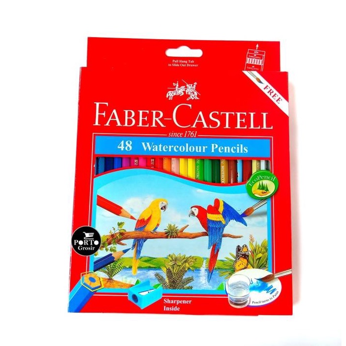 

(BISA COD) FABER CASTELL 48 WATER COLOUR PENCIL/PENSIL WARNA WATER COLOUR CUCI GUDANG Kode 204