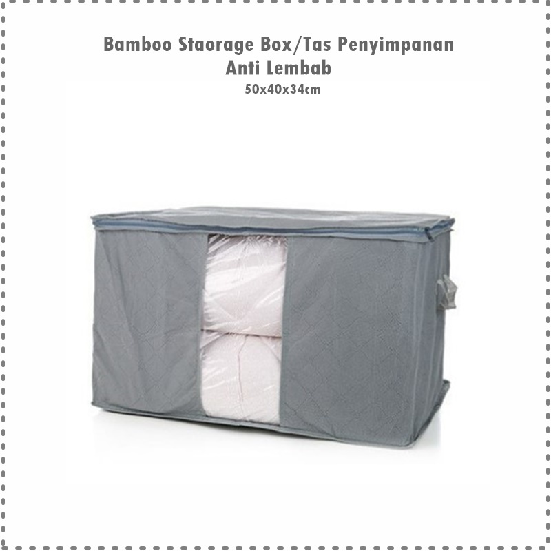 Bamboo Storage Box/Tas Penyimpanan Horizontal Anti Lembab