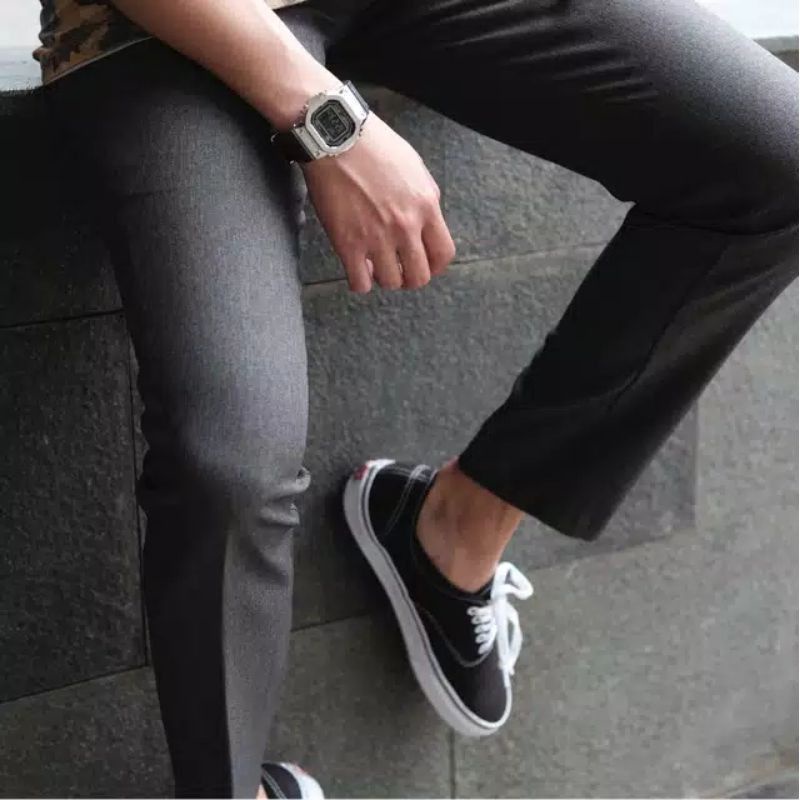 CELANA KANTOR SLIMFIT | BAHAN WOOL | READI WARNA ABU MUDA ,ABU TUA,HITAM DAN COKLAT SIZE 27-38