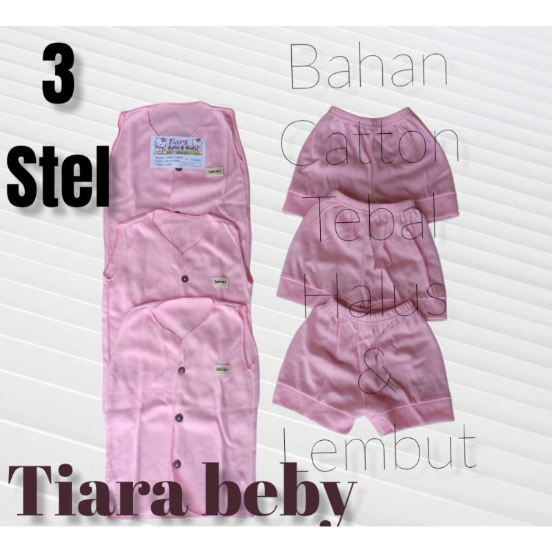 [COD] 3 STELL SETELAN POLOS KUTUNG BAYI NEWBORN 0-12 BULAN