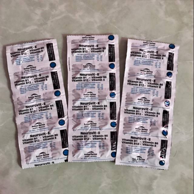 Vitamin B1, B6, B12 dan E. Multivitamin Neurovit Kimia Farma