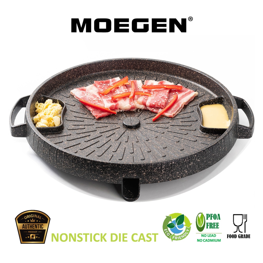 Moegen Bulgogi Pan Grill Barbeque BBQ 32cm + Tutup Kaca