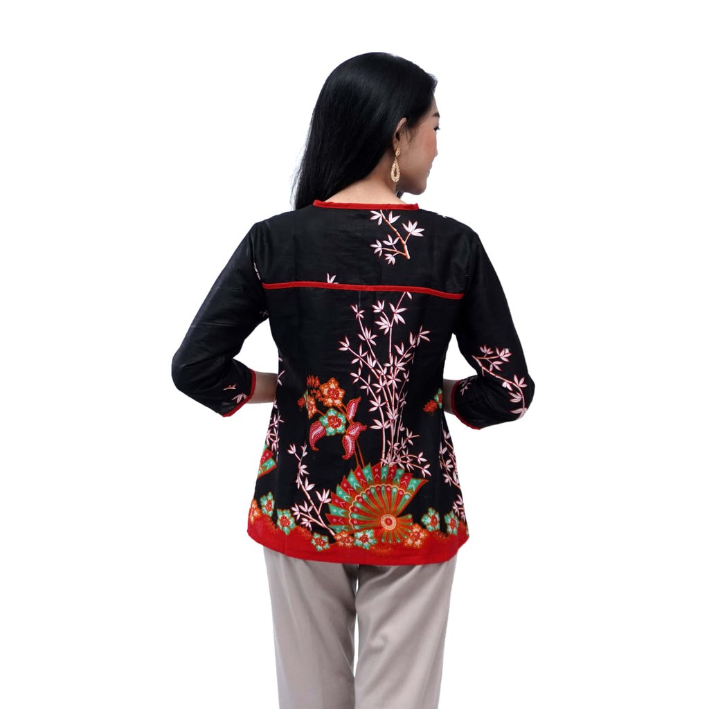 Couple Batik Blouse Wanita Kemeja Pria Kipas Ratu Kipas By Batik Dua Putri