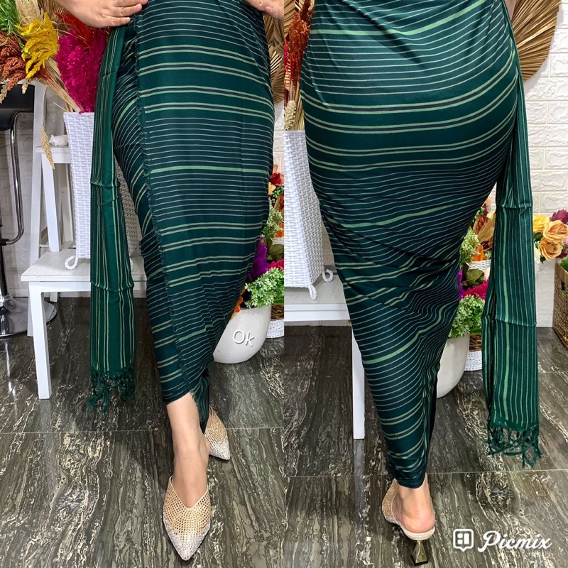 Kamen katun lembaran set selendang