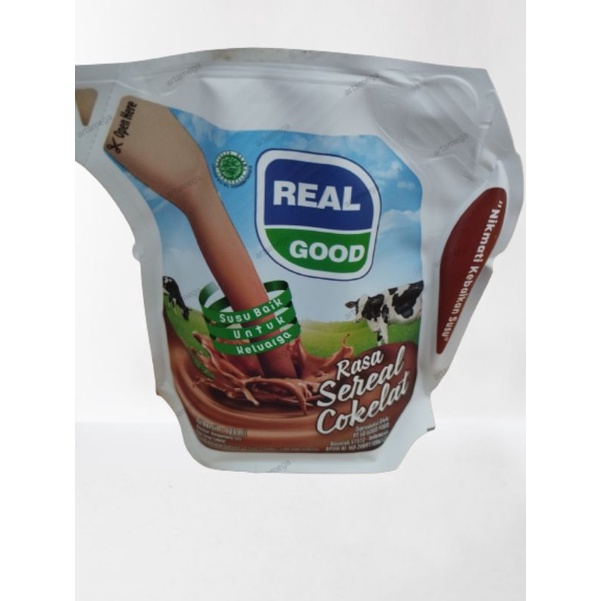 

Susu UHT REAL GOOD Teko 125ml Rasa Sereal Cokelat