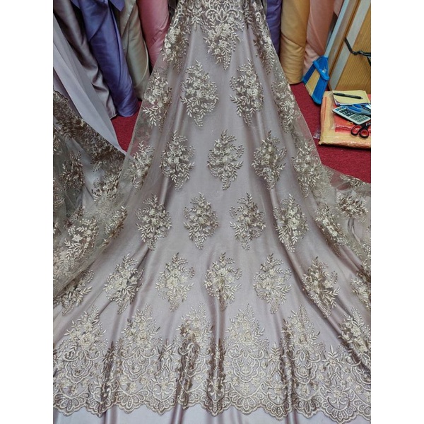 Bahan Kain Tile Bordir Motif Ceplok Buat Baju Dan Kombinasi