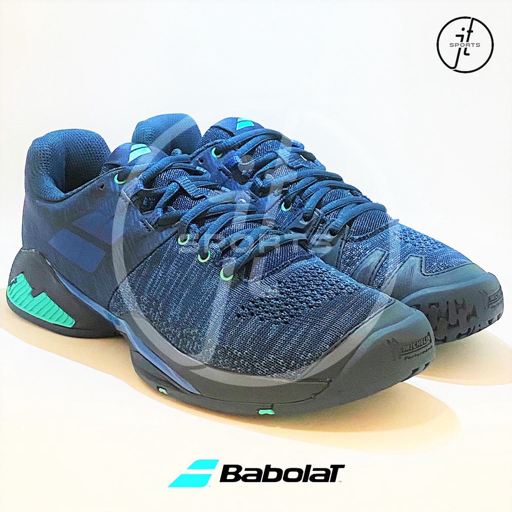 Sepatu Tenis Babolat Propulse Blast Viridian Blue Tennis Shoes Original
