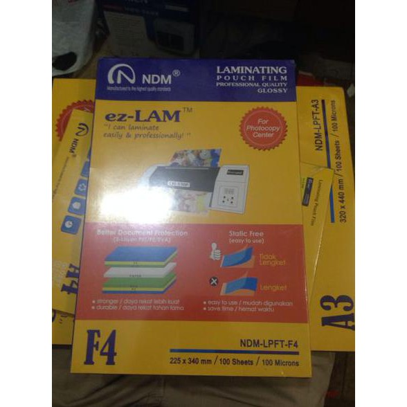 

Kualitas Terbaik] Plastik Laminating F4 Ndm