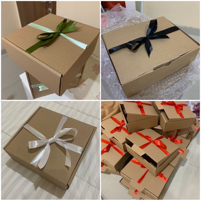 

Simple bahan tebal Giftbox kotak dus kue lebaran hadiah kado souvernir cake bolu hampers