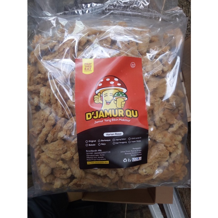 

Jamur Crispy Kiloan / Djamurqu / Keripik Jamur / Camilan / Crispi
