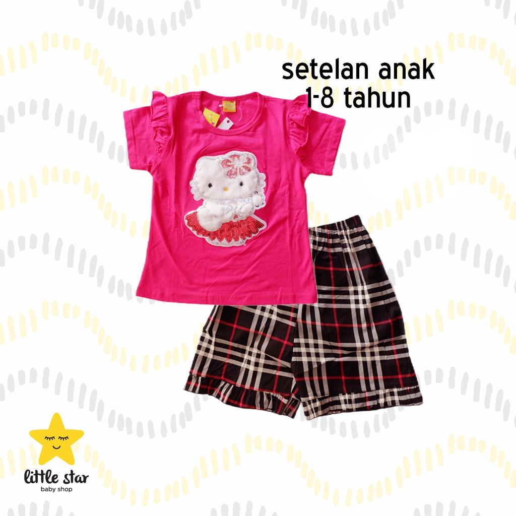 Yurico Kids Setelan Anak Cewek | Set Baju Kaos Celana