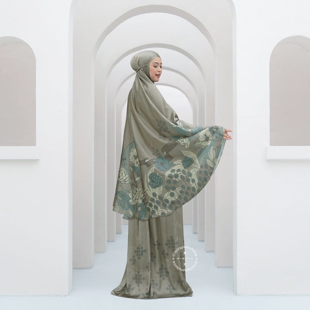 Mukena Travel Printing Miraya Royale Olive