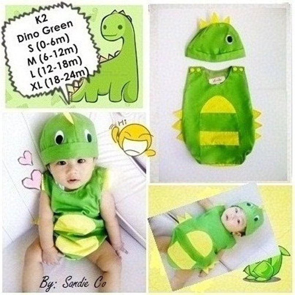 SALE Kostum Bayi Baju Dinosaurus Lucu