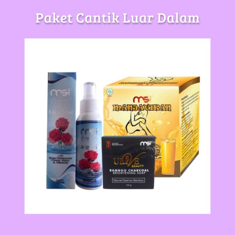 MSI Paket Cantik Luar Dalam {Facemist,Sahun bamboo,Manjavikan}